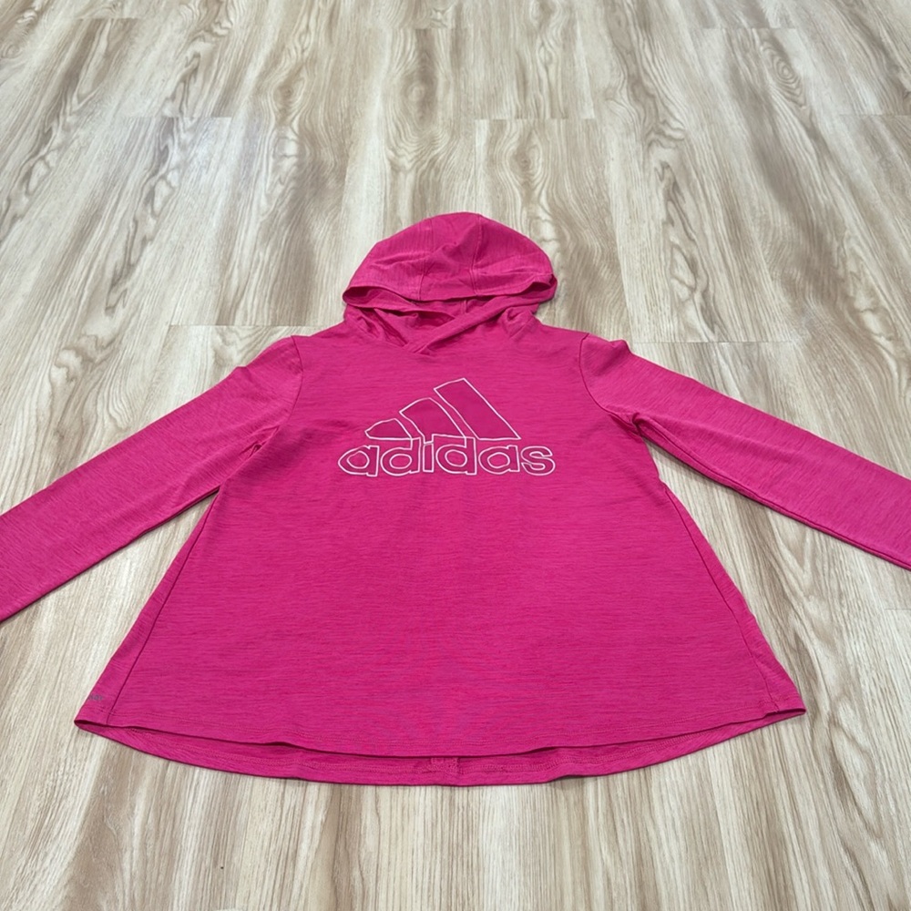 Adidas girls XL hot pink hooded long sleeve
